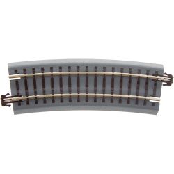 83782 Bettungsgleis braun BR 3-ü: Gebogenes Gleis, R 396 mm Übergang