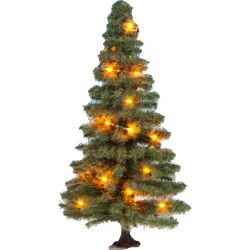 22121 Beleuchteter Weihnachtsbaum grün, 8 cm hoch