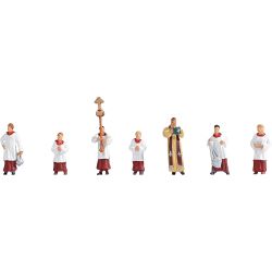 15410 Pfarrer und Ministranten