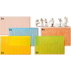 16360 H0 Am Fenster.6 unbemalte Miniaturen inkl Gardinen