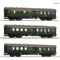 74184 3-tlg. Set: 4-achsige Umbauwagen, DB, Ep. IV