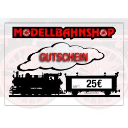Modellbahnshop Gutschein über 25 Euro