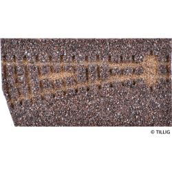 86728 Gleisbettung linke Weiche 18° dunkel (braun)