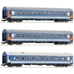 74188 3-tlg. Set 1: Reisezugwagen D 374/375 Vindobona/Hungaria, MAV, Ep. IV - V