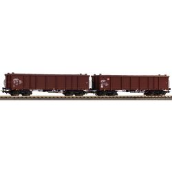 58235 2er Set Offene Güterwagen Eaos mit Holzladung, DB AG, Ep. VI