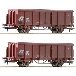 Roco 76006 2-tlg. Set: Offene Güterwagen Eos, DR, Ep. IV