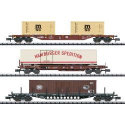 18702 Güterwagen-Set "Containerverkehr", DB, Ep. IV