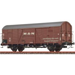 Brawa 50473 Gedeckter Güterwagen Glr 23 'MAN', DB, Ep. III