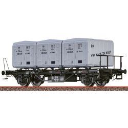 H0 Behältertragwagen BTs 30 DB, mit Ekrt212 "Von Haus zu Haus"