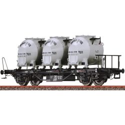 50597 Behältertragwagen BTs 30 der DB, mit Efkr 401 "Von Haus zu Haus", Ep. III