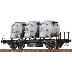 H0 Behältertragwagen Lbs577 DB, mit Efkr401 "Von Haus zu Haus"