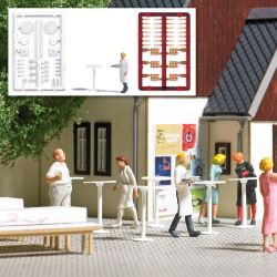 1831 Bausatz: Stehtische mit Kellnerin