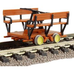 56064011 Handhebeldraisine mit Sitzbänken (Bausatz)
