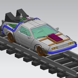 NA 23302 DeLorean Schienenzeitmaschine (motorisiert)