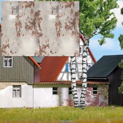 7438 Dekoplatten "Verwitterte Ziegelwand" (2 Stück)