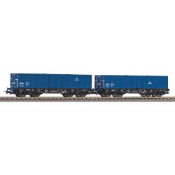 58260 2er Set Hochbordwagen 401Zk, PKP Cargo, Ep. VI
