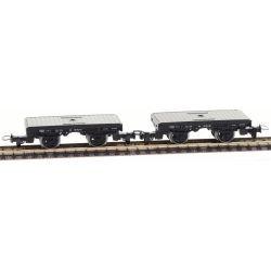 05995 2er Set Drehschemelwagen, DR, Ep. III