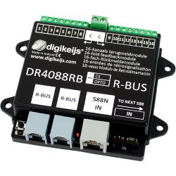 DR4088RB-CS Rückmeldemodul, 16-fach, R-BUS (ROCO-System)