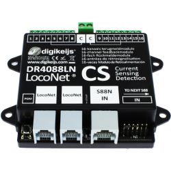 DR4088LN-CS Rückmeldemodul, 16-fach, LOCONET mit S88N-Master (GLEICHSTROM/DC)