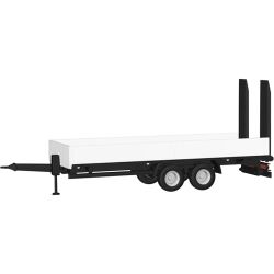 076913 LKW Tieflade-Tandemanhänger mit Auffahrrampen (weiß)