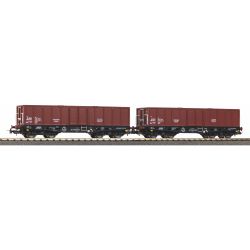 58272 2er Set offener Güterwagen 401zk PKP VI