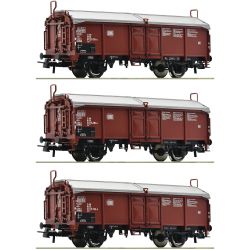 77050 3-tlg. Set: Schiebedachwagen, DB, Ep. IV