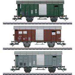 46568 Güterwagen-Set mit gedeckten Güterwagen K3, Ep, III