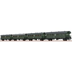 46779 4er Set Personenwagen, Wendezug, DB, Ep.III, mit Beleuchtung