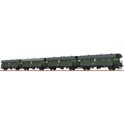 46782 4er Set Personenwagen, Wendezug, DB, Ep.III, mit Beleuchtung, AC