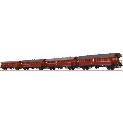 46786 4er Set Personenwagen, DB, Ep.III, mit Beleuchtung