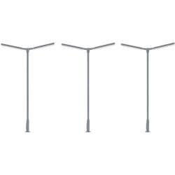 180122 LED-Kreuzmastleuchte zweiarmig, kaltweiß (3 Stück)