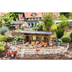 331146 Pferdeunterstand mit Koppelzaun