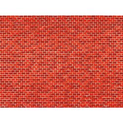 50504 Dekorpappe Ziegelmauer rot lose