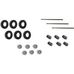 8422 Nachrüst-Set Gummireifen für kibri Anhänger und Auflieger, Einfachbereifung