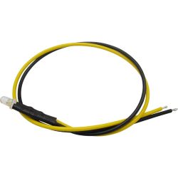 51206 LED 3mm klar mit Anschlusskabel und Widerstand gelb (10 Stück)