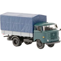 121043-12 IFA W50L Holzpritsche und Plane (blaugrün)