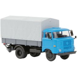 121044-03 IFA W50L Holzpritsche, Plane und Ladebordwand (hellblau)