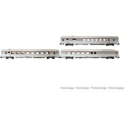 HN4444 3-tlg. Set TEE Reisezugwagen „Paris - Ruhr", SNCF, Ep. IV