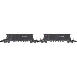 HN6616 2-tlg Set Selbstentladewagen Faoos "S.G.W./SITRAM", SNCF, Ep. IV
