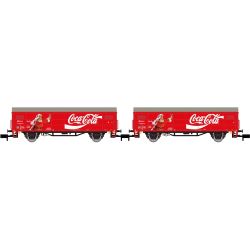 HN6645 2-tlg. Set Gedeckte Güterwagen JPD "Coca-Cola", RENFE, Ep. IV