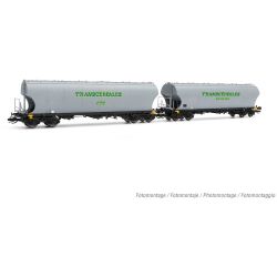 HN9735 2-tlg. Set Schwenkdachwagen "Transcéréales", F-SOCO, Ep. V