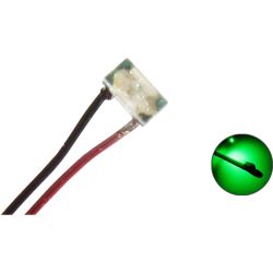 50204 LED SMD 0402 mit Kupferlackdraht Draht Kabel echtgrün