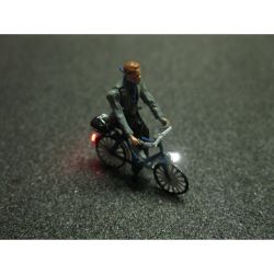 50224 Fahrrad mit LED Beleuchtung (Fahrer mit Schal)