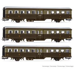 HR4369 3-tlg. Set Reisezugwagen 3. Klasse „Corbellini", FS, Ep. V-VI
