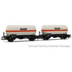 HR6618 2-tlg. Set Gaskesselwagen Zgs "BASF", DB, Ep. IV-V