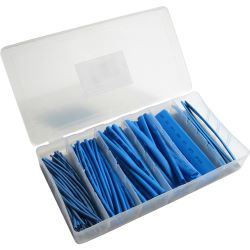 11852 Schrumpfschlauch Sortiment Set 100 Teile 10cm (blau)