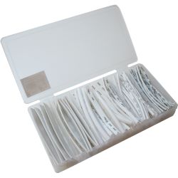31334 Schrumpfschlauch Sortiment Set 100 Teile 10cm (weiß)