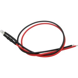 51205 LED 3mm klar mit Anschlusskabel und Widerstand, rot (10 Stück)