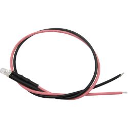 51212 LED 3mm klar mit Anschlusskabel und Widerstand, pink (10 Stück)
