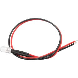 51235 LED 5mm klar mit Anschlusskabel und Widerstand, rot (10 Stück)